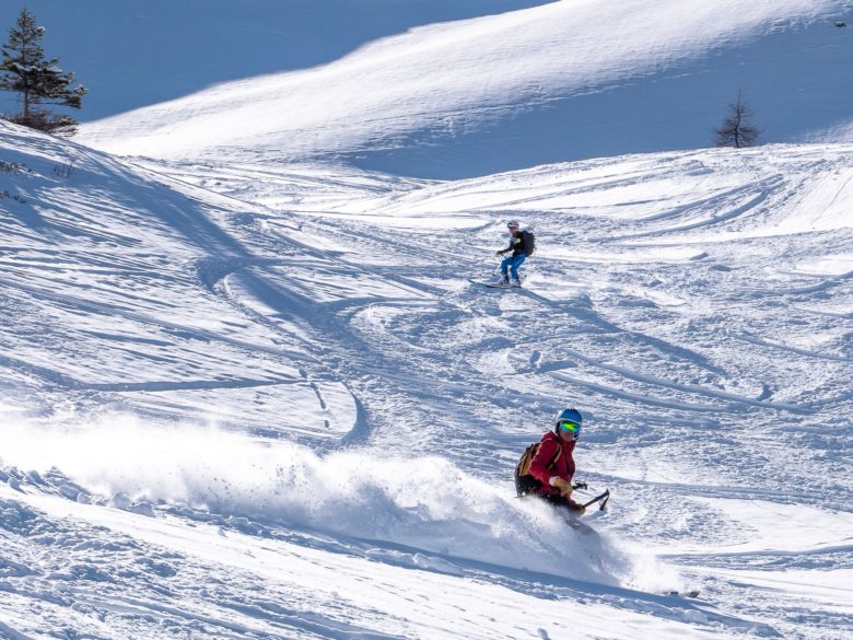 GC - Ivan et mélanie - Gratteron et chaussons - goulier neige février 2022