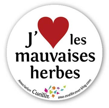 GC - autocollant j'aime les mauvaises herbes association cueillir