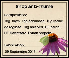 GC - sirop de thym - vert citron 2013