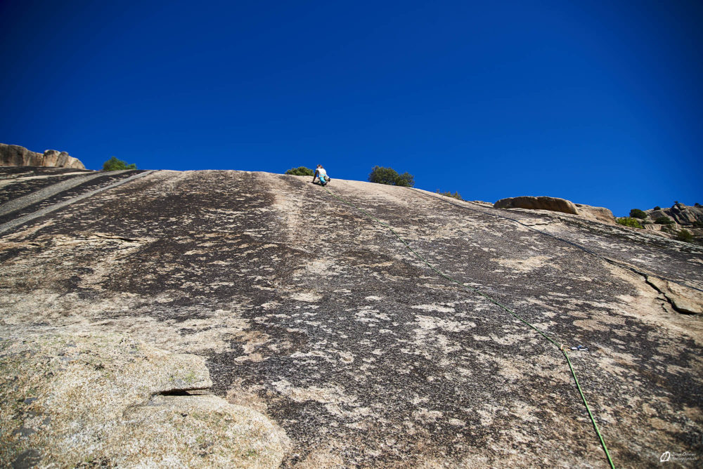 Mélanie en haut de Capricho, 6b+