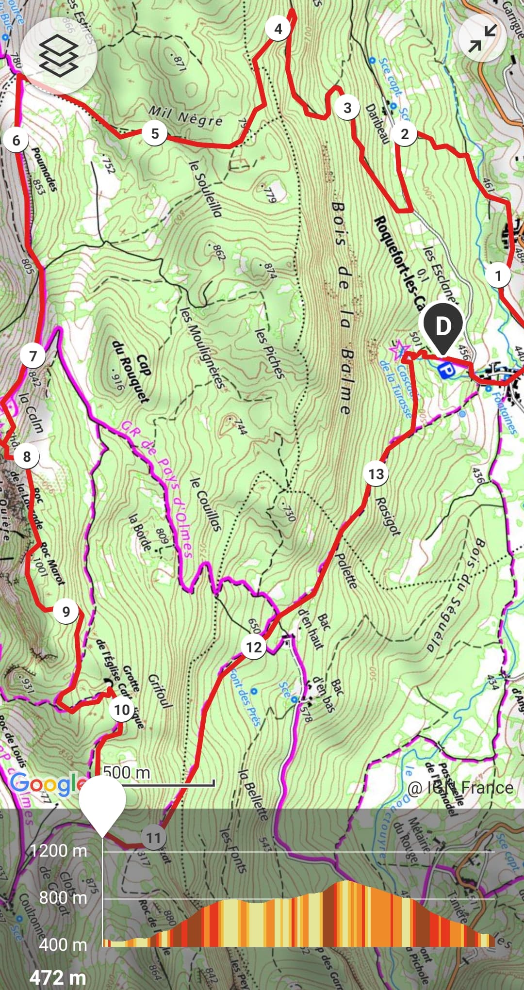 GC - trail 14km - trail des cascades ariege - 01 2021 - roquefort roquefixade (17)