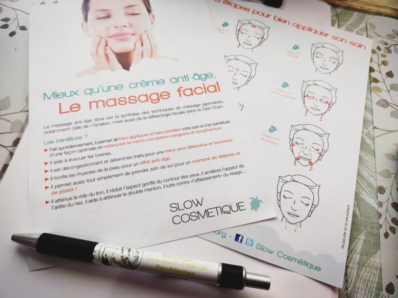 GC - flyer slow cosmétique massage visage creme