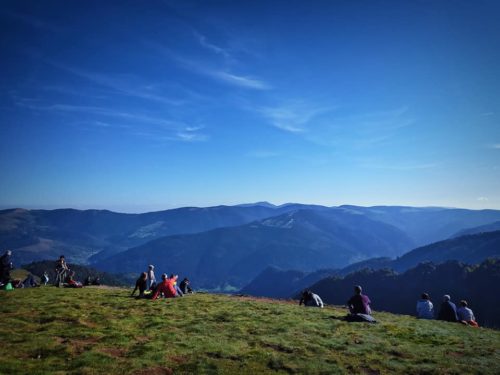 Depuis le sommet du Hohneck, avec au fond les Alpes - octobre 2021