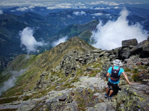 L'arête du mail de Bulard au début de la descente.