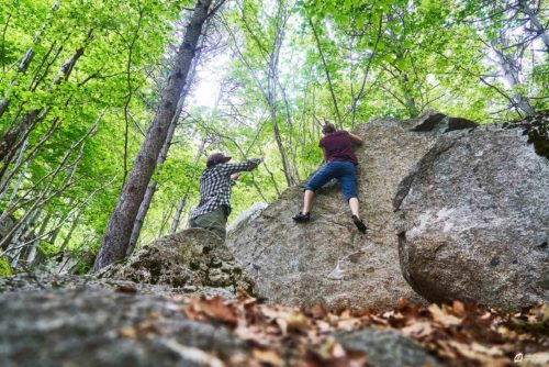 Secteur El Bosc - Mélanie dans Piramideta, 5a mai 2023